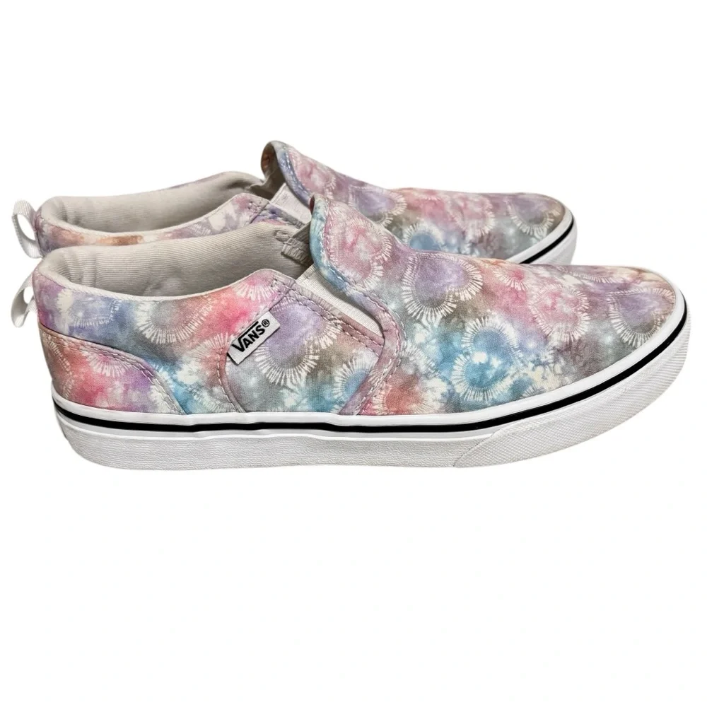 Vans Pastel Tie-Dye Slip-On Sneakers:  in fair to good‎ condition - Size 6 - S7